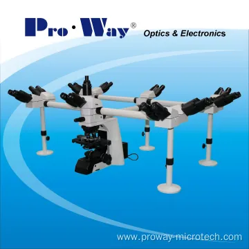 Multi-Viewing Biological Microscope with Ten Viewing Heads